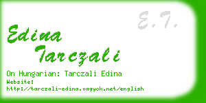 edina tarczali business card